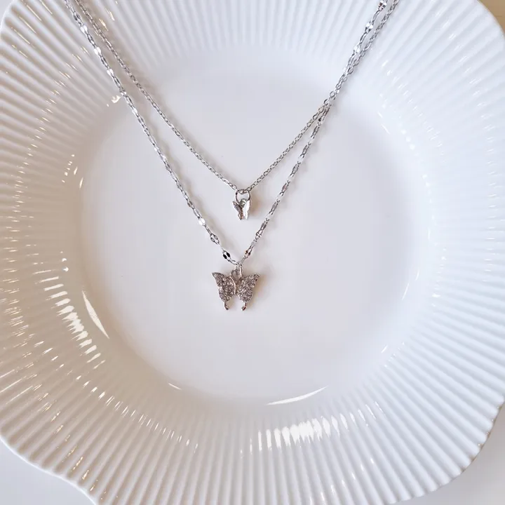 ❤[1,900원 오늘만🔥/당일]❤ 목걸이 귀걸이 집게핀 반지 리본 진주 발레코어 은색 금색 실버 골드 나비 하트 친구 생일 선물 학생 우정 커플 초커 목걸이 상세 이미지 97