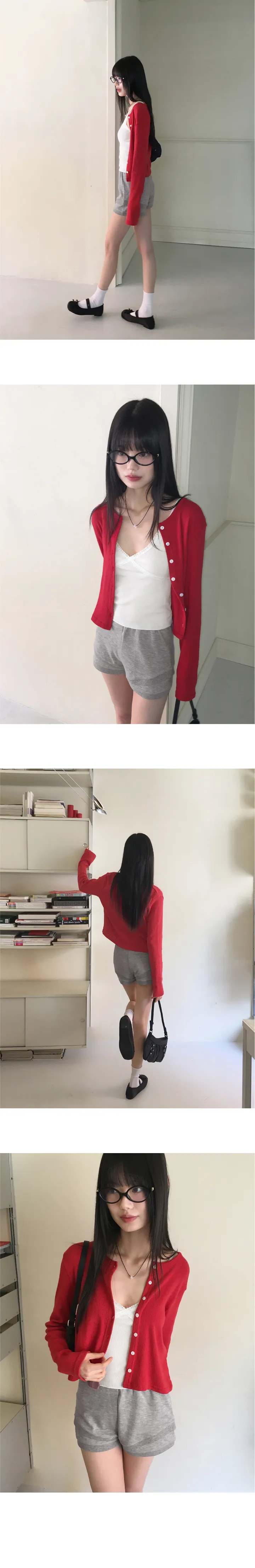 올딘 가을 간절기 펀칭 긴팔 가디건 상세 이미지 11