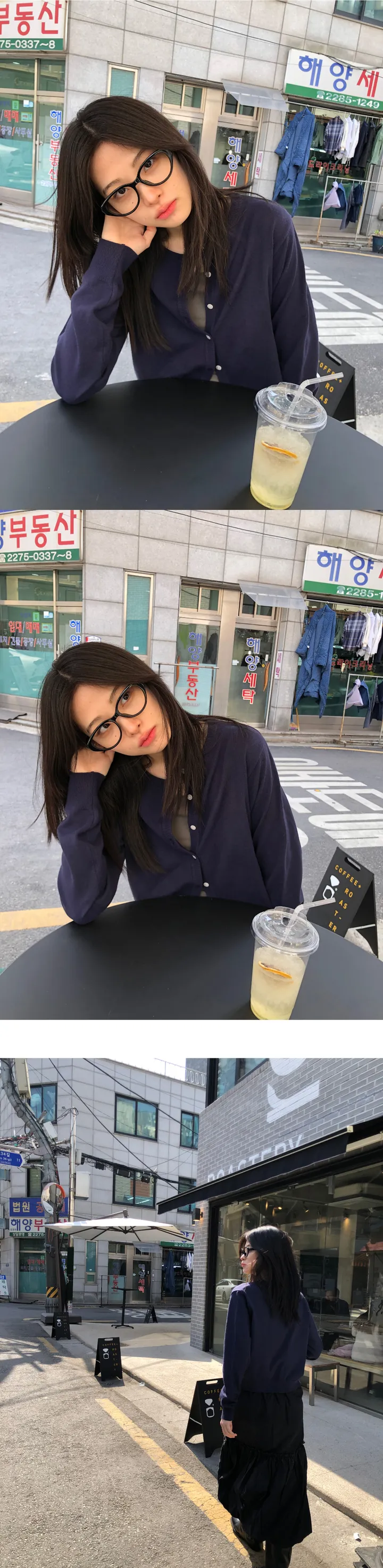 더블단 라운드 가디건(6cols) 상세 이미지 4