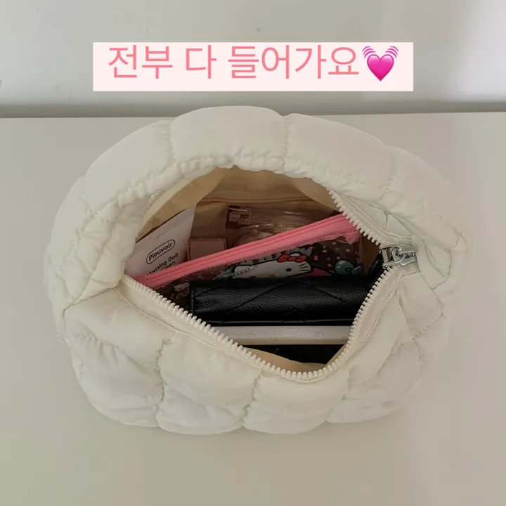 퐁신쫀쫀 겨울백 🩷 2type/ 폭신 귀여운 포인트 버블 미니 패딩백 제니 코스 사계절 신상 데일리 보부상 곱창끈 증정 소프트 크로스백 숄더백 상세 이미지 34