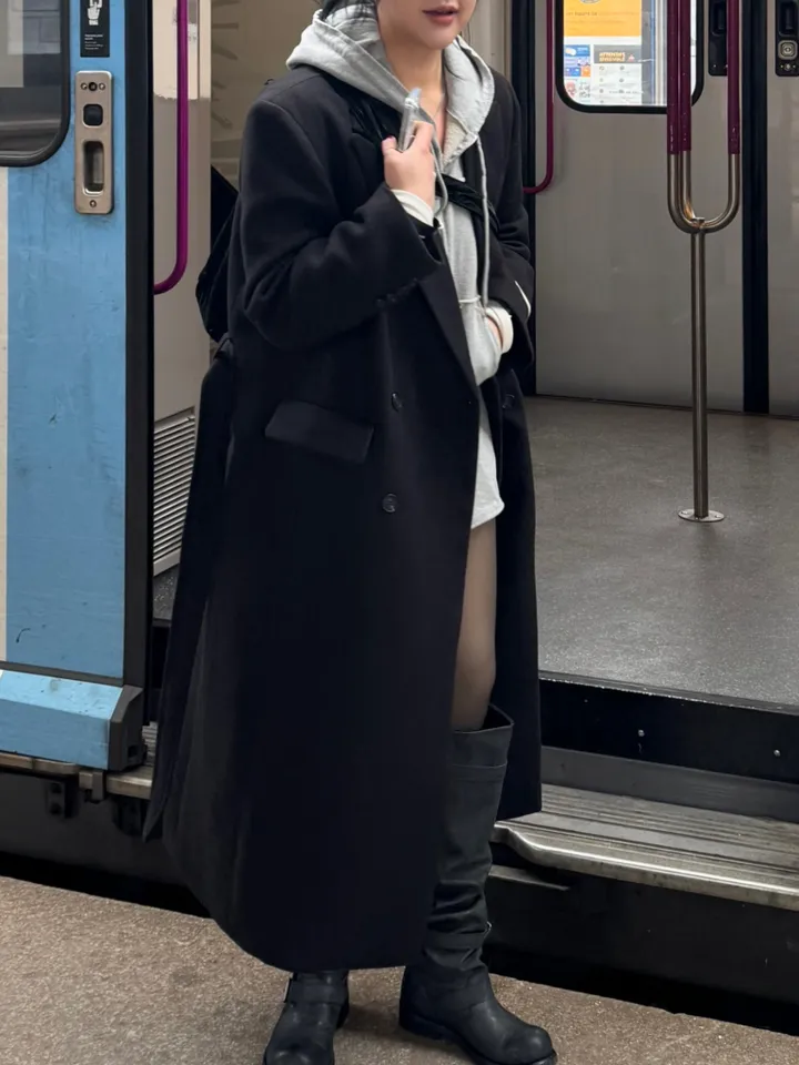 [ 총장130cm ] 파리 롱 울 더블 코트 / 남녀공용 키큰녀 키큰여자 통통녀 맥시오버코트 상세 이미지 58