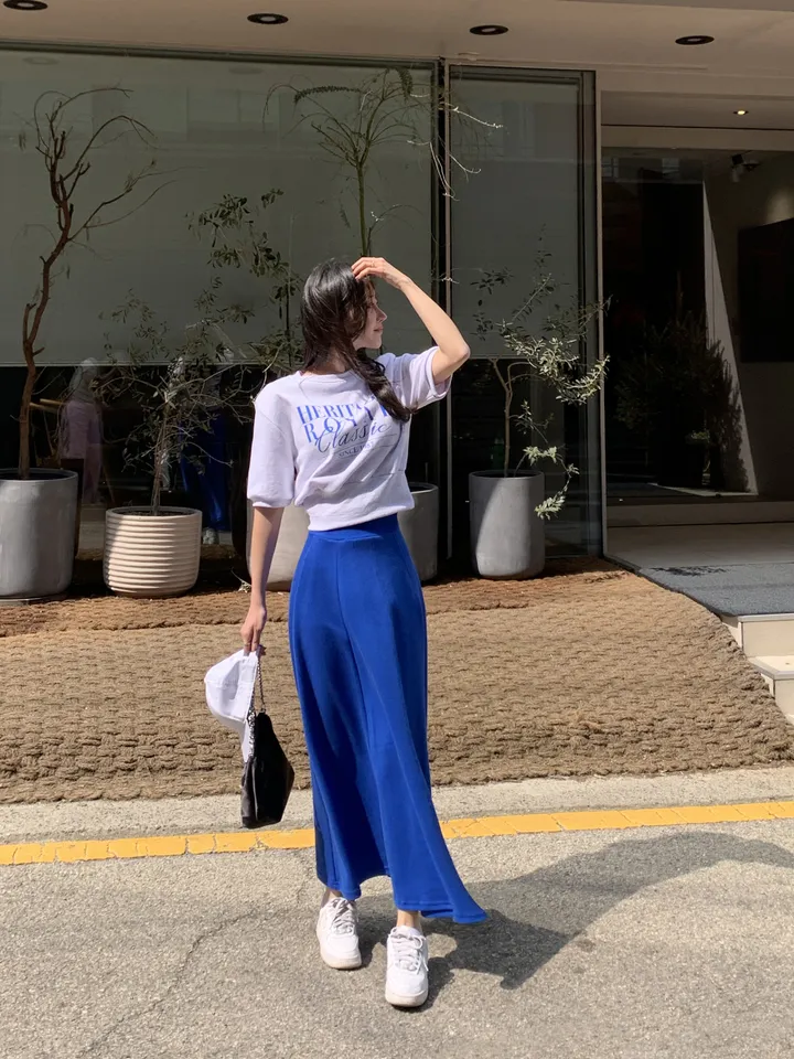 (자체제작/주문폭주~)헤리티지 맨투맨 롱 스커트 세트 상세 이미지 37
