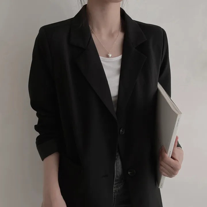[간절기템] 툭 걸쳐서 완성하는 스탠다드 모던 럭시 블레이저 자켓 상세 이미지 10