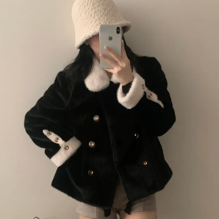 [따뜻해요/분위기갑🖤] 체코 밍크 퍼 루즈핏 카라자켓 - 2color 상세 이미지 12