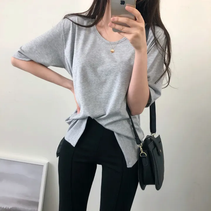 (국내제작 부드러움) 찰랑 데일리 기본 반팔 티셔츠 상세 이미지 41