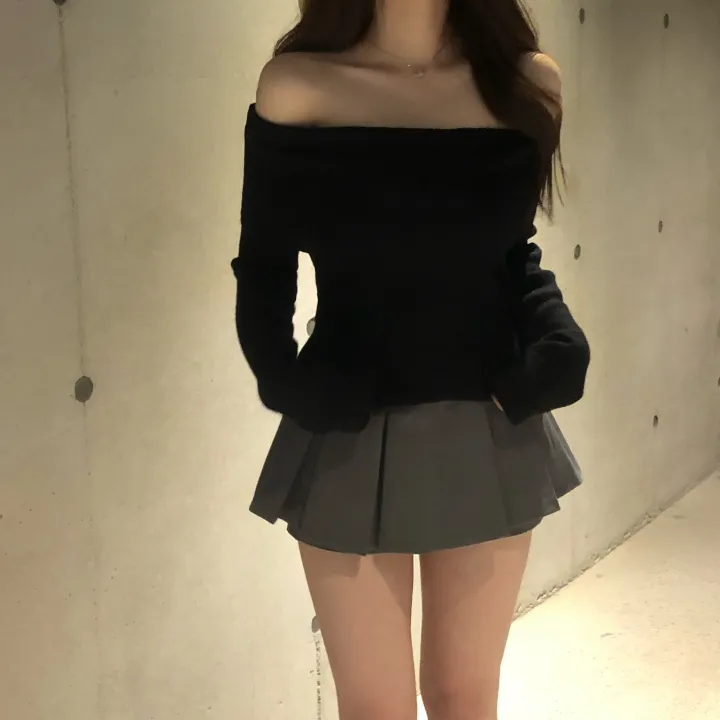 +특가할인✨ [봄신상/팔뚝살소멸핏] 기본충실! 로제 오프숄더 슬림 니트 긴팔 티셔츠 knit (*핏,컬러완벽 *흘러내림X) 상세 이미지 80