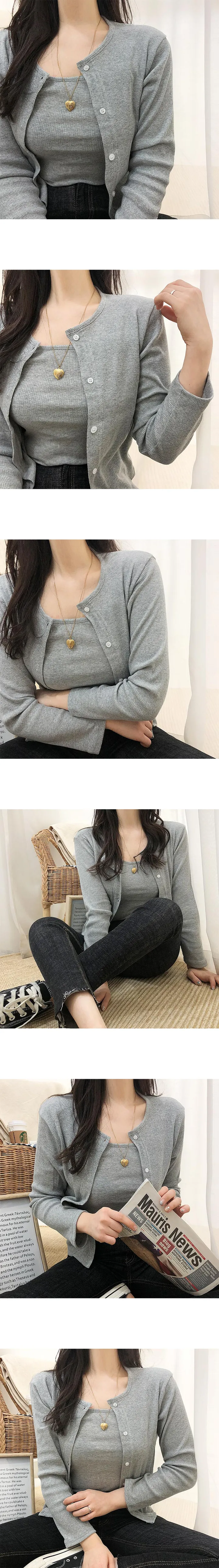 [당일출고/나시세트] 여리핏 골지 나시 가디건set 5color 상세 이미지 6