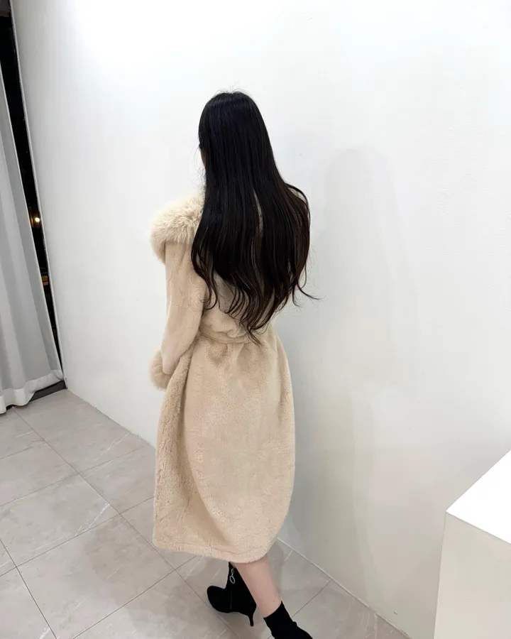 *오늘출발🚚!*[백화점납품🤎!/모델강추] 크렘므 숄카라 밍크퍼 벨트 롱코트 페이크퍼코트 에코퍼코트 앙고라코트 퍼자켓 퍼롱코트 퍼점퍼 밍크퍼자켓 폭스퍼코트 양털자켓 무스탕 숄코트 상세 이미지 21