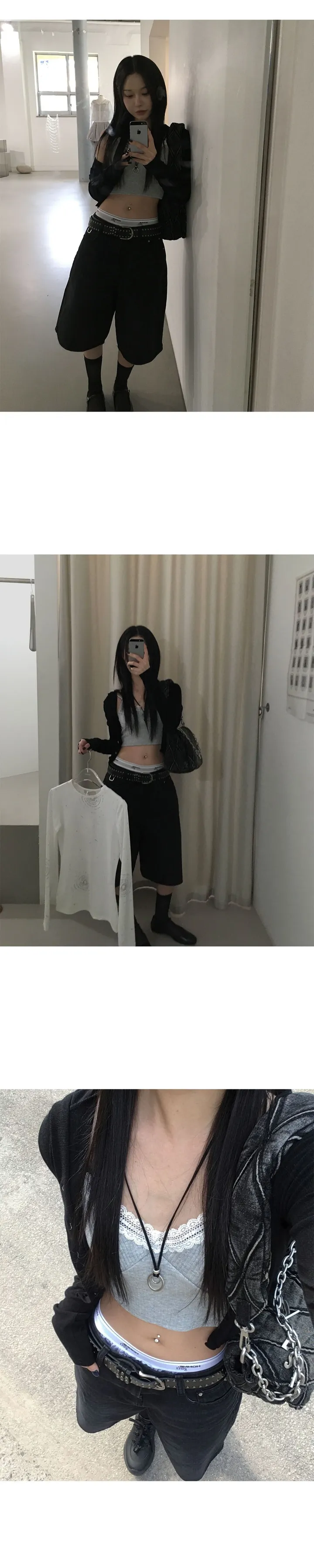 D ring bermuda denim pants 상세 이미지 2