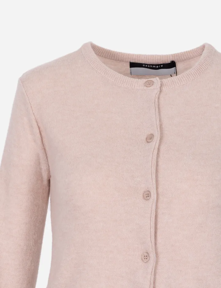 CASHMERE CROP ROUND NECK KNIT CARDIGAN 캐시미어 크롭 램스울 라운드 라운드넥 니트 가디건 상세 이미지 1