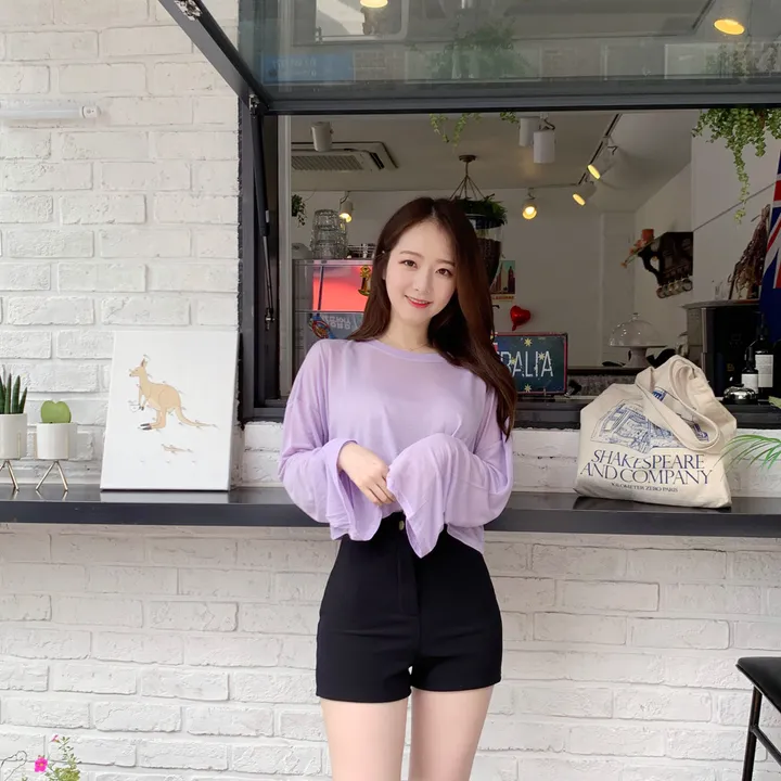 [허리쏘옥/착붙핏] 애플 뒷포켓 스판 하이웨스트 반바지 상세 이미지 19