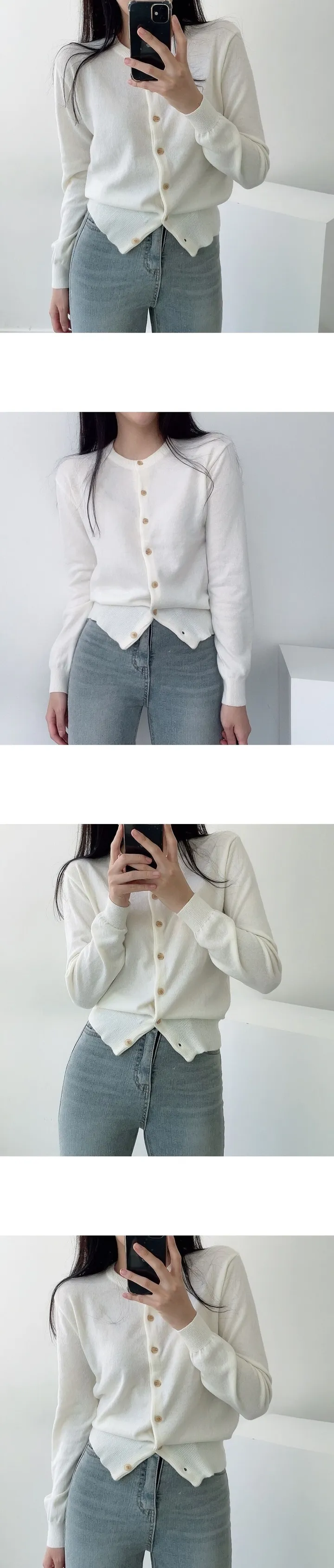 [12col/데일리] 베이직 라운드 심플 가디건 상세 이미지 4