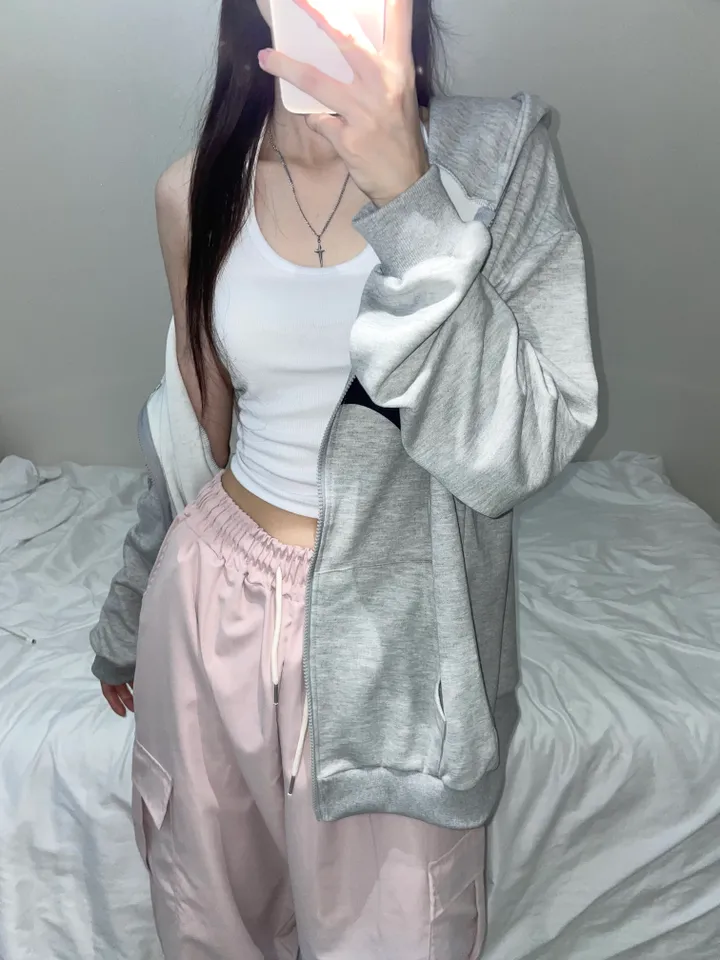 [unisex/쭈리] 디나 데일리 투웨이 오버핏 후드집업 (4color) 상세 이미지 24
