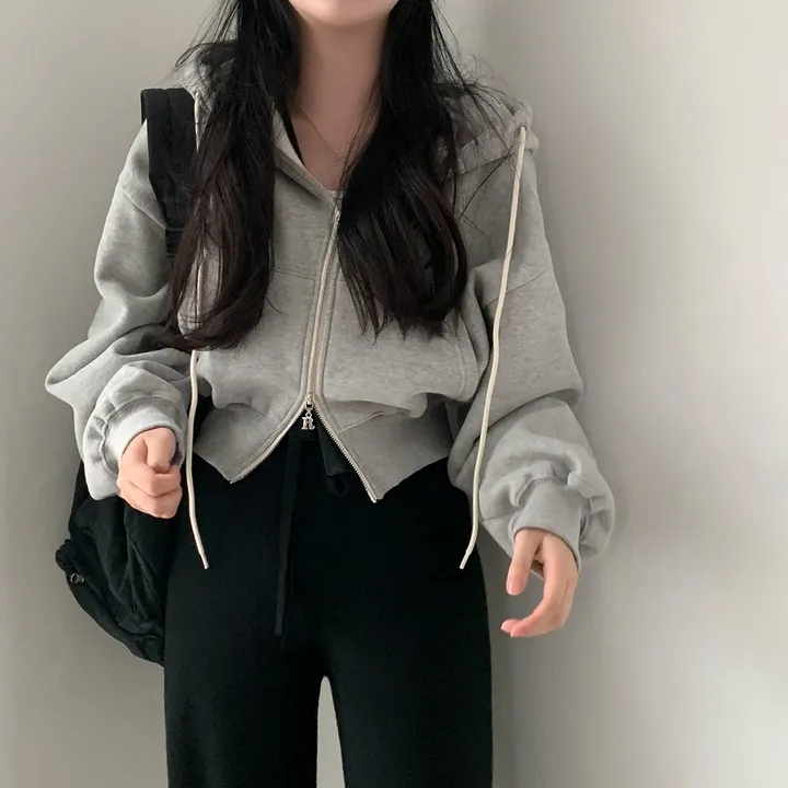 [완전인기✨/백염컬러 당일출고!] 자체제작 크치Made 꿈에 나온 핏, 투웨이 양기모 크롭 후드집업 ver 아우터 자켓 - zipup 상세 이미지 112