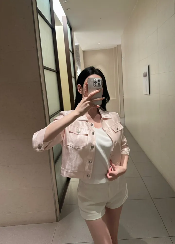 [ 선주문할인 ] 렉스 카라 글로시 펄 자켓 (3color) / 하이퀄리티 / ss 봄 & 썸머자켓 상세 이미지 13