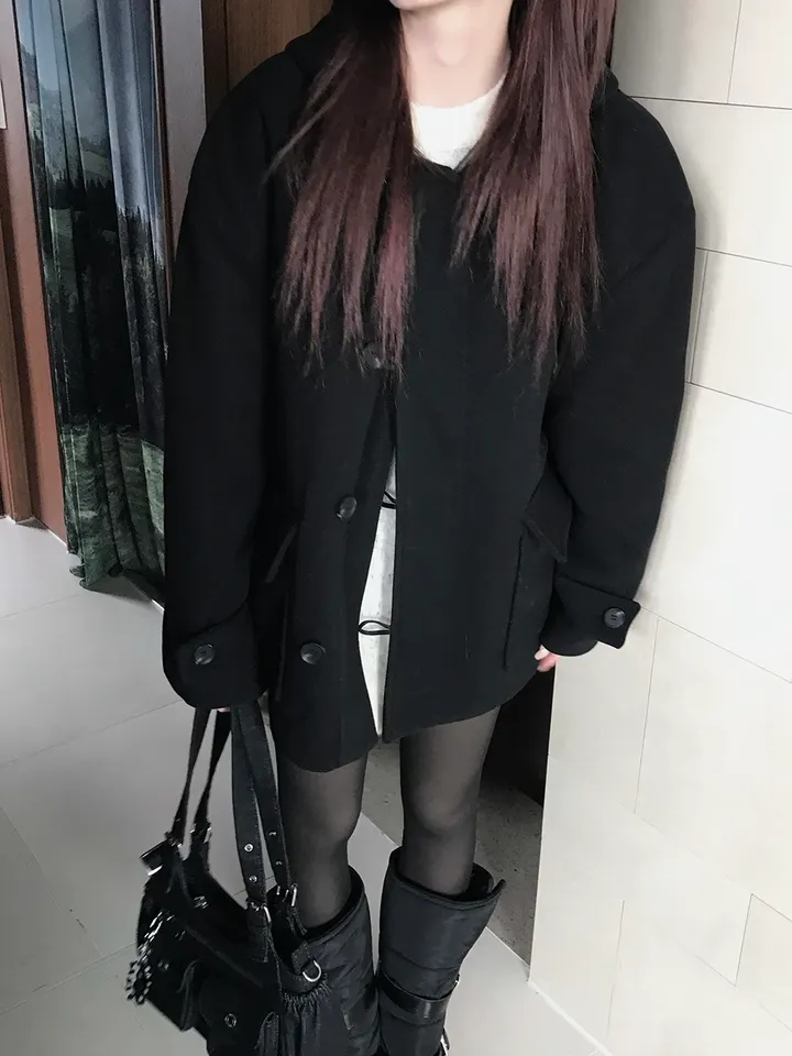 네드 숏 후드 더플 코트 (unisex) 상세 이미지 15