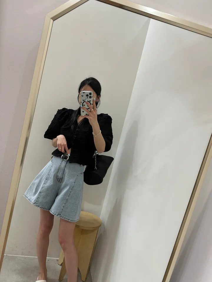 [러블리 한가득~❤️] 봉긋 레이스 엔젤 퍼프 크롭 가디건 상세 이미지 122
