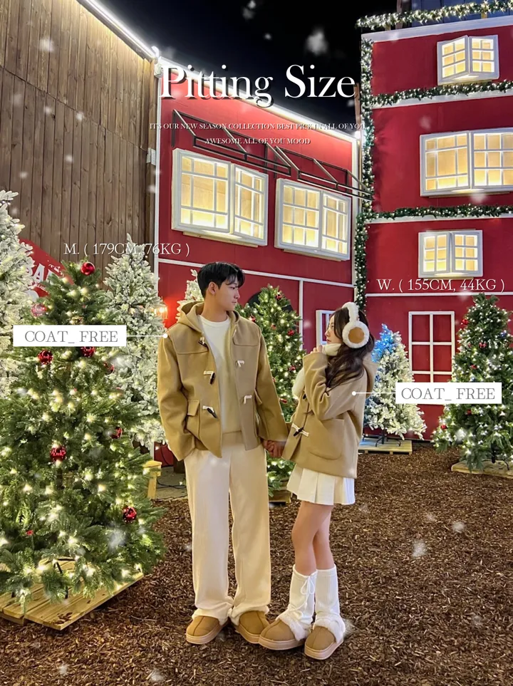 ✨MADE✨[세트 할인/2사이즈🔥] 러브레터 하프 커플 코트 더플코트 상세 이미지 5
