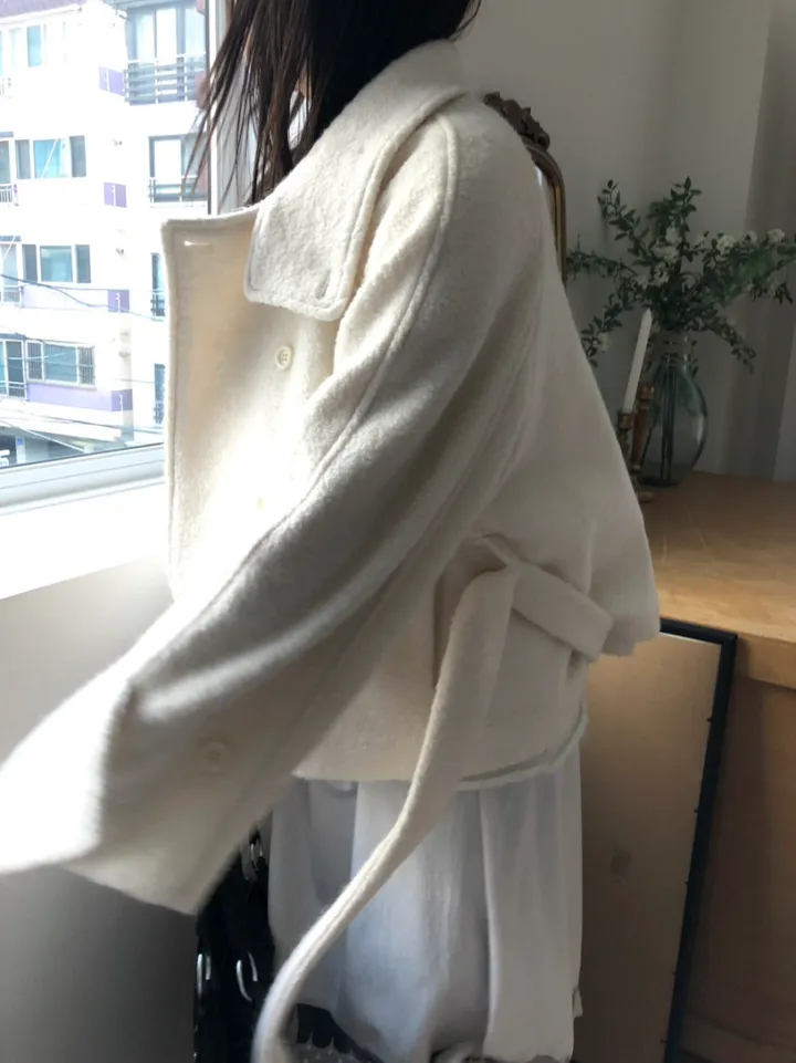 *아이당일*하이넥 더블 숏코트(2color) 상세 이미지 10