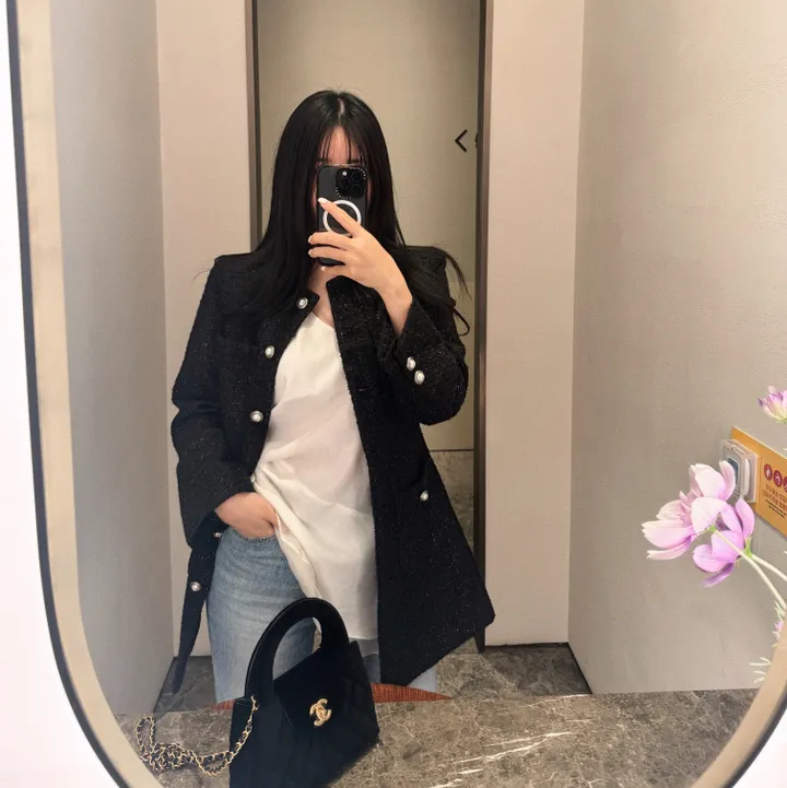[자체제작]펄 트위드 원피스 자켓 상세 이미지 26