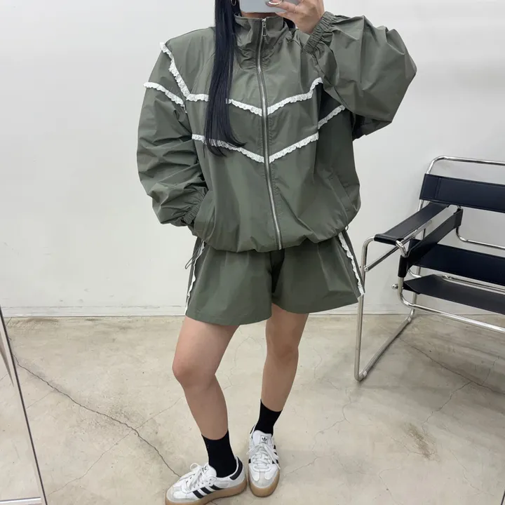 세트할인 / 레이스 오버핏 점퍼 아노락세트 4col 상세 이미지 21