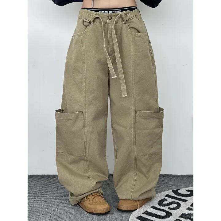 [UNISEX]라코 컬러 배색 포인트 빈티지 후드 야상 점퍼 자켓(3color) 상세 이미지 30