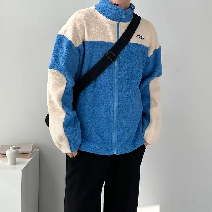 소프트 컬러블록 플리스 집업 자켓 후리스 점퍼 아우터 컬러블록오버핏플리스집업 상세 이미지 40