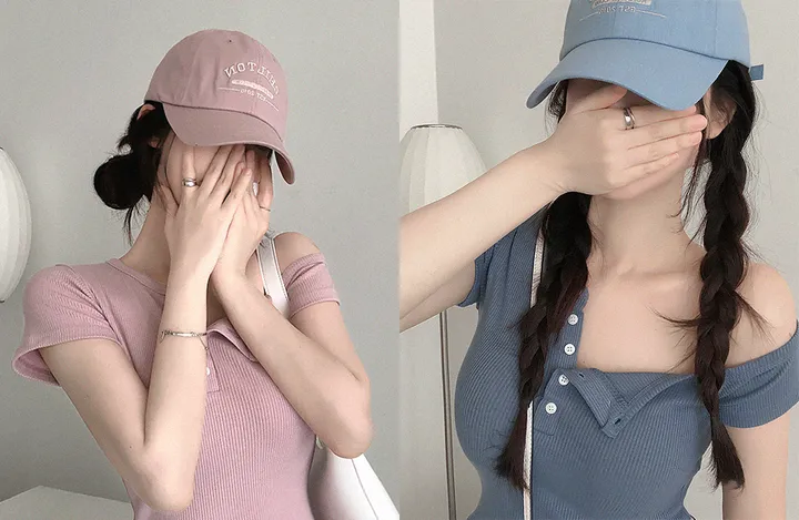 [만능코디/컬러예쁨!] T 레터링 빈티지 데일리 볼캡 봄모자 봄볼캡 봄신상 상세 이미지 1