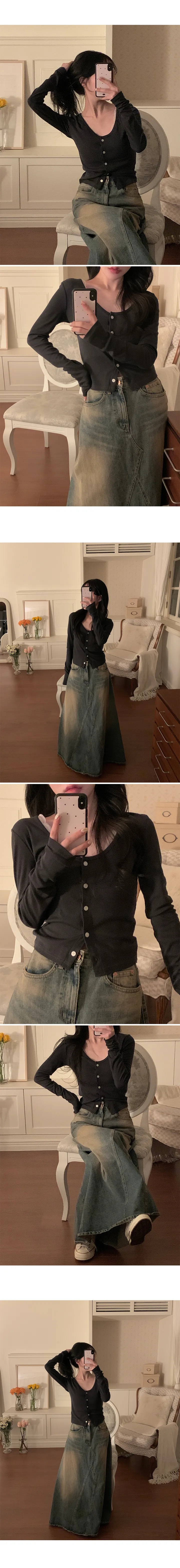 [early spring 👚⭐][MADE] 아우 레이어드 가디건 (4color) point.레이어드에 찰떡인 딥유넥 핏 상세 이미지 24