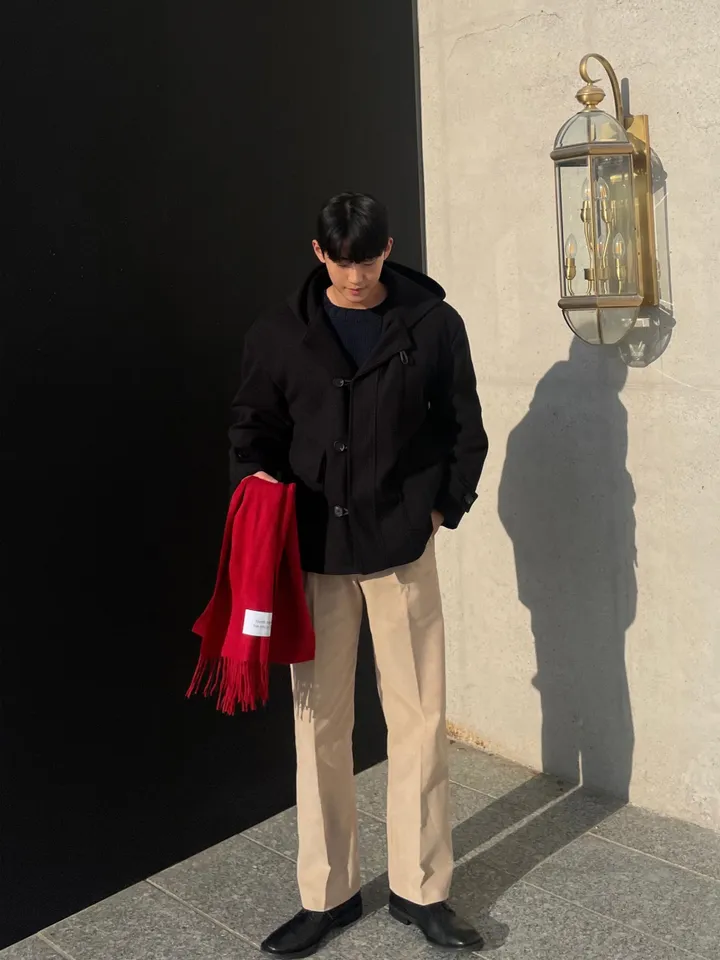 무드 울 후드 숏 코트 3 Color 상세 이미지 37