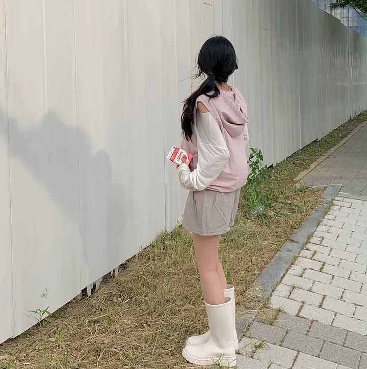 레코드 후드 나일론 조끼 : record hoodie Anorak vest - 4 color 상세 이미지 12