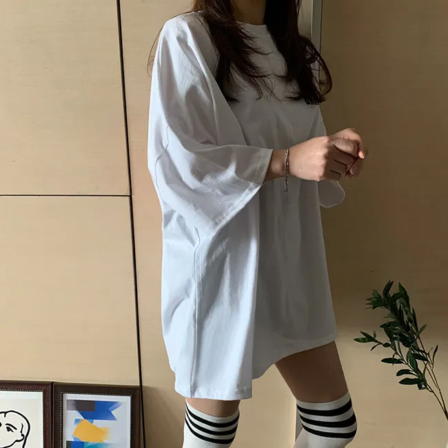 (🚀당일출발!/남여공용/빅사이즈) 루즈핏 오버 레터링 패치 반팔 티셔츠 3color 상세 이미지 6