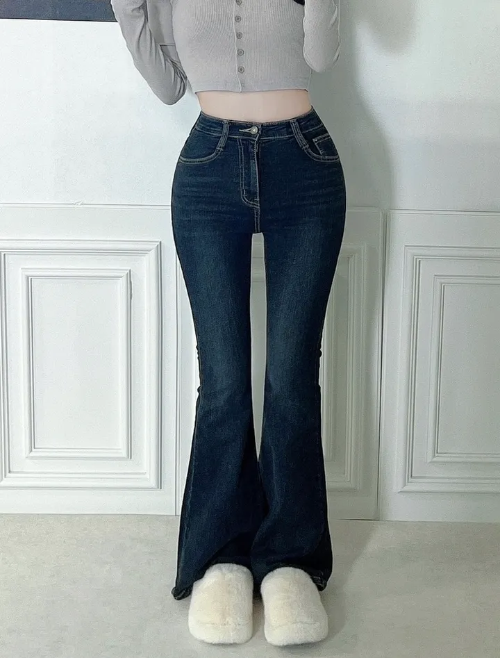 +컬러추가💓[힙딥패드/왕골반핏🫢]XS~L 몸매보정 부츠컷 데님 팬츠 번따룩 롱팬츠 상세 이미지 19