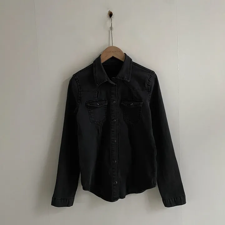 [S,M,L] 데님라인 슬림 워싱 똑딱이 데님 청자켓/셔츠남방 - 3color 상세 이미지 39