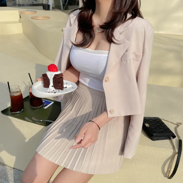 [깔끔핏] 봄 베이직 크롭 자켓 상세 이미지 27