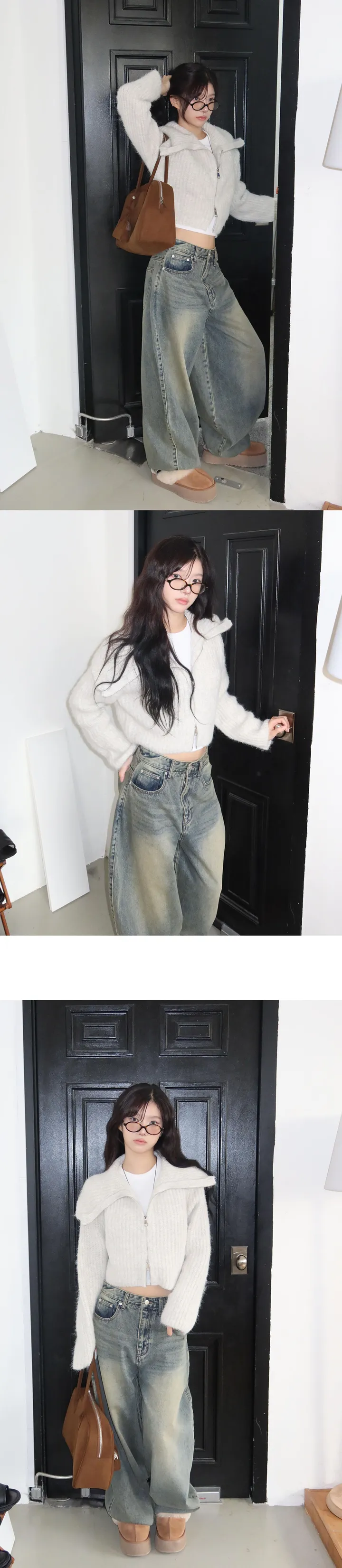 [MD추천🖤] 벌룬핏 워싱 로우라이즈 와이드 데님 pt - 3color 상세 이미지 19