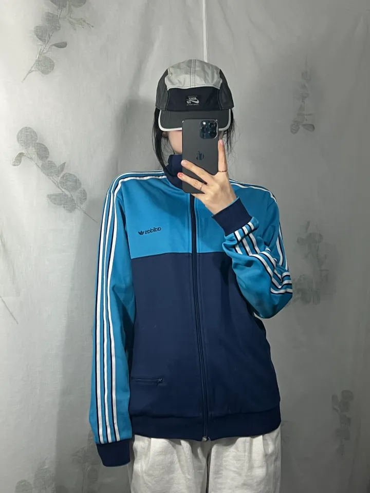 [빈티지/인싸템]아디다스 80s 서독제 배색 아노깔 집업 상세 이미지 6