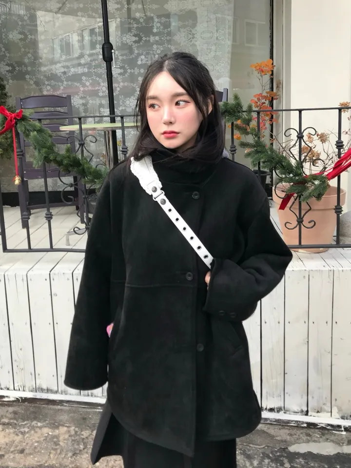 [하객룩💖] 스웨이드 무스탕 하프코트 (2c) 상세 이미지 7