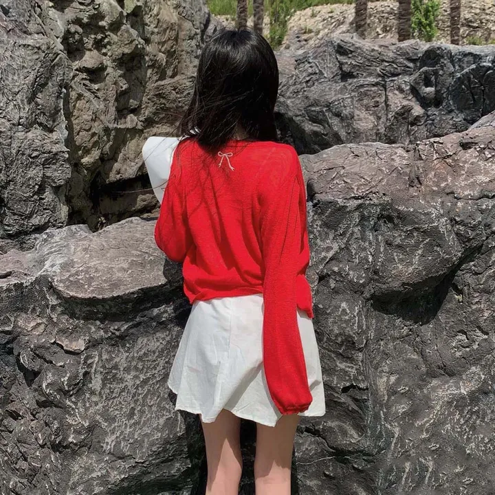[재진행❤️/주문폭주]러블리 한도초과, 리본 자수 라운드넥 니트 가디건 상세 이미지 35