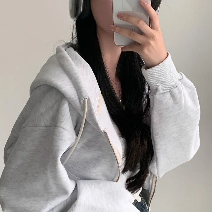 [완전인기✨/백염컬러 당일출고!] 자체제작 크치Made 꿈에 나온 핏, 투웨이 양기모 크롭 후드집업 ver 아우터 자켓 - zipup 상세 이미지 171