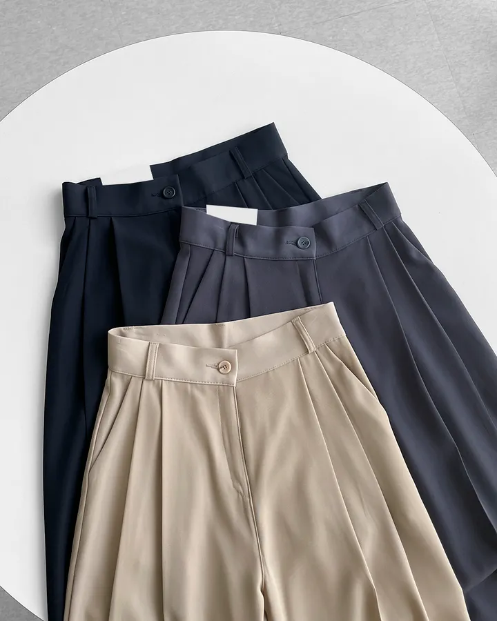 [4계절템/숏,롱/~2XL] 올리브유 메가 통 와이드 더블 핀턱 사계절 슬랙스 상세 이미지 67
