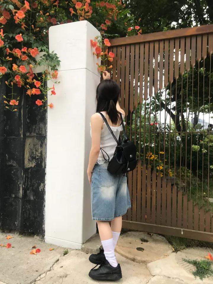 블랙 레더 미니 백팩 상세 이미지 8