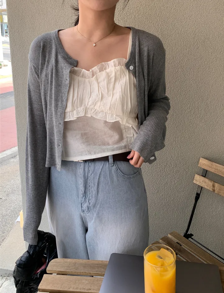 [린넨]한스 크롭 골지가디건*일주일 소요됩니다 상세 이미지 12