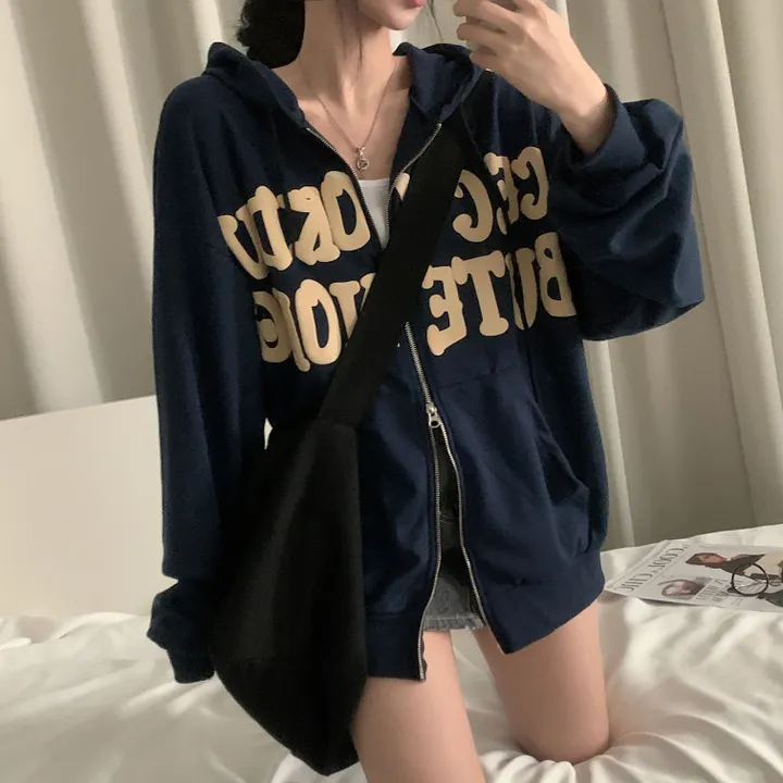 [기모추가!/만족도100%] 크루아상 발포 오버핏 레터링 후드집업,점퍼 - 4color 상세 이미지 17