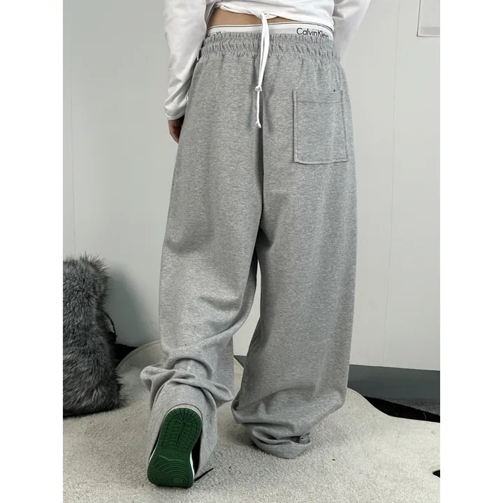 기모선택❤️[UNISEX/기획특가/4size!]올데이 원턱 라인 루즈 와이드 트레이닝 팬츠(2color) 상세 이미지 26