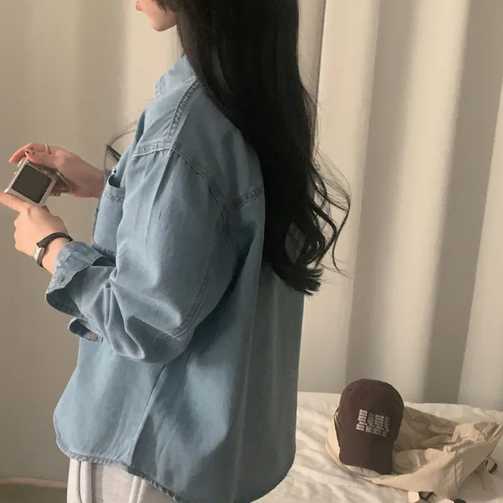 [여유핏🤍/논페이드원단*.*] 안느 데님 생지셔츠, 남방 - 4color 상세 이미지 23