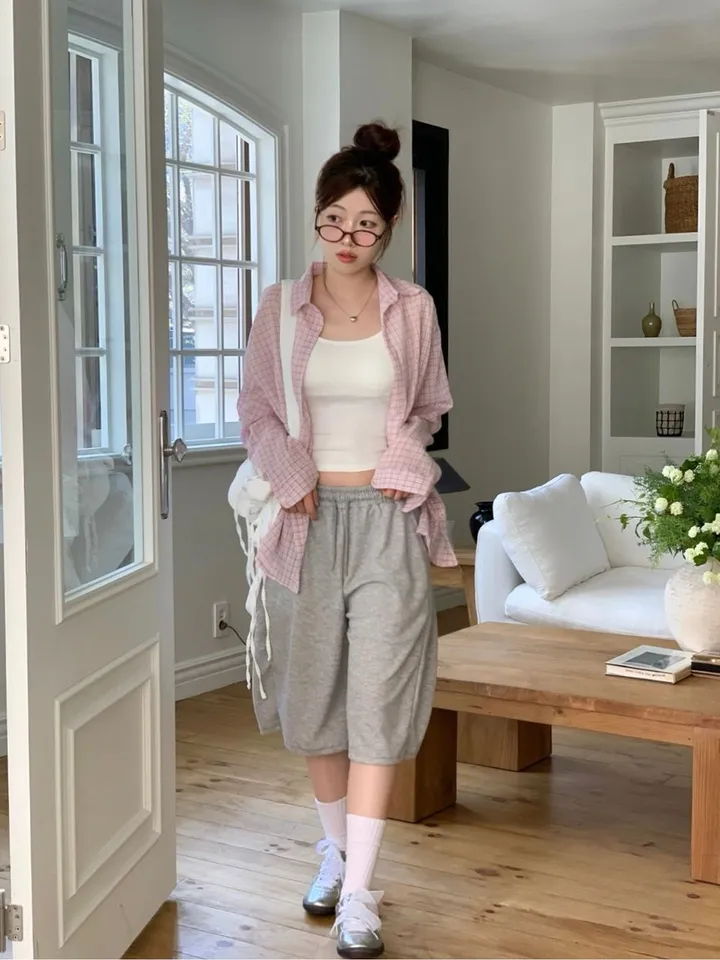 [뒷포켓/사이드핀턱/허얇골넓]르모니 볼륨 뒷포켓 사이드 핀턱 버뮤다 코튼 밴딩 트레이닝 팬츠 5color 상세 이미지 36