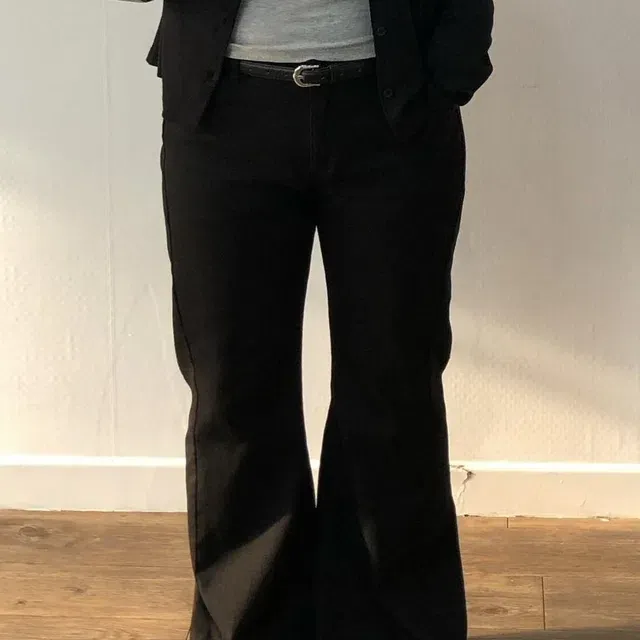[S-2XL/!!날씬핏!!] 로우 슬림 부츠컷팬츠