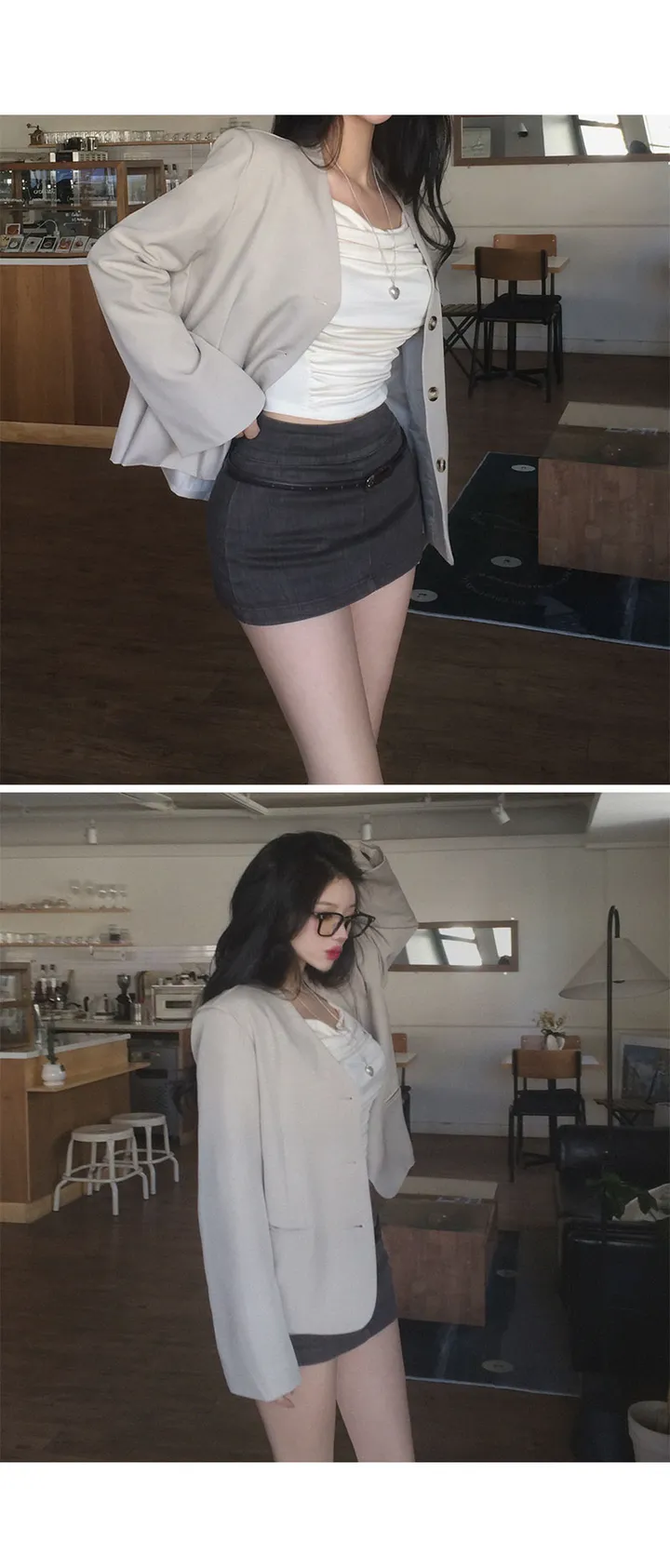 [봄신상🌸/브랜드퀄] 엔느 스트랩 루즈핏 자켓 봄자켓 스트랩자켓 하객룩 데일리룩 상세 이미지 16