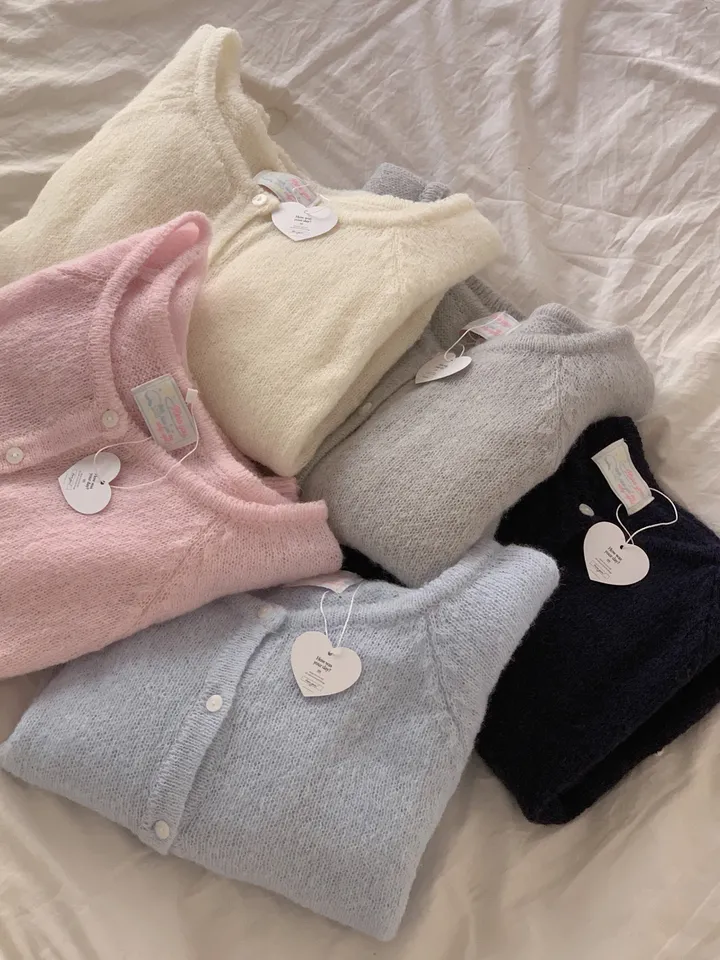 당일/봄가디건🌸 [here you] 퍼지 모헤어 cardigan - 5color (벚꽃룩/울가디건/모헤어니트/나들이룩/봄니트) 상세 이미지 57